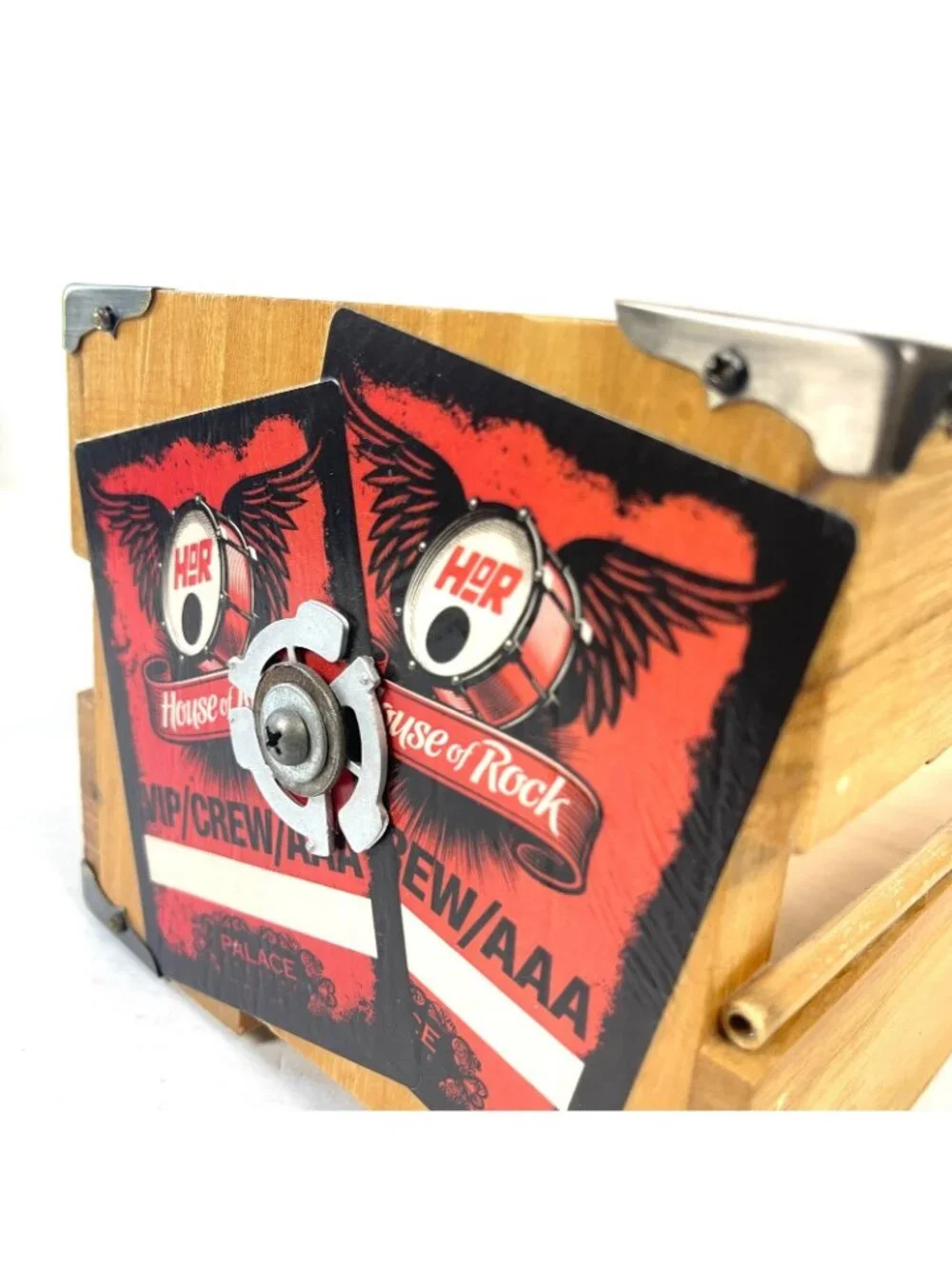 Artisanal Decorative Storage Crate Planter OOAK Wood Music Fan CD Box Organizer